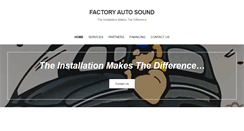 Desktop Screenshot of factoryautosound.com